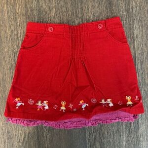 Janie and Jack Red Girls Skirt (Size 3T)